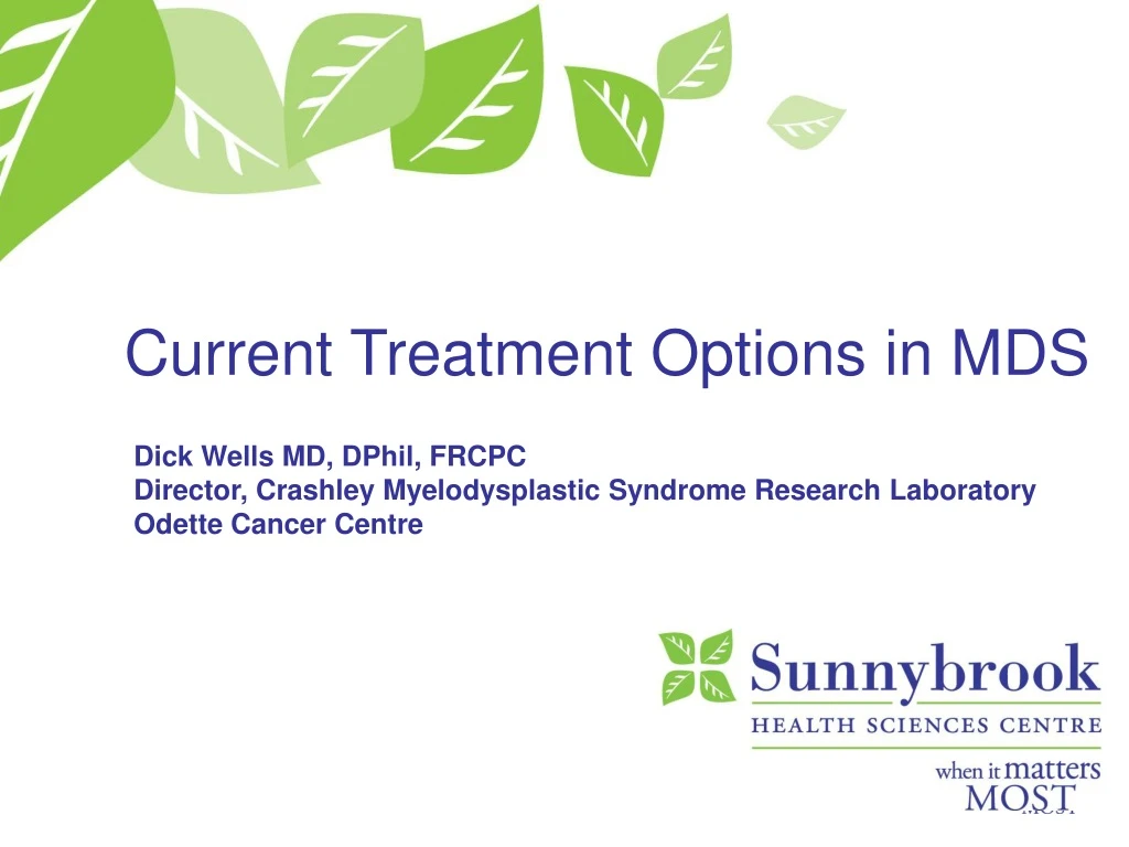 current treatment options in mds