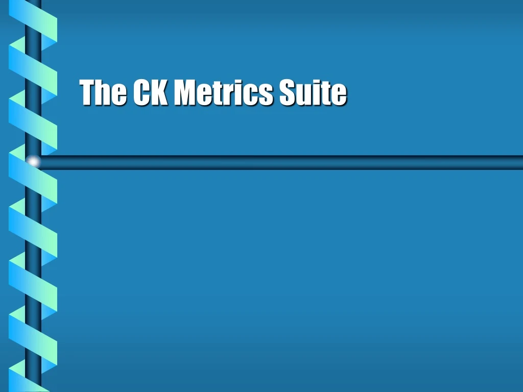 the ck metrics suite