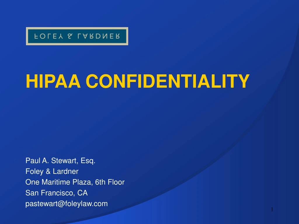 hipaa confidentiality