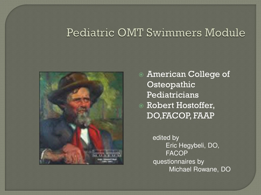 pediatric omt swimmers module