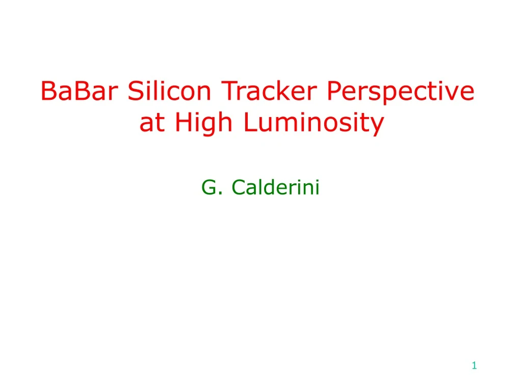 babar silicon tracker perspective at high
