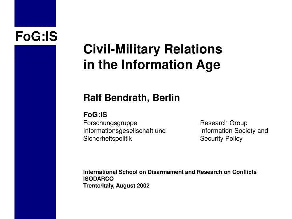 civil military relations in the information