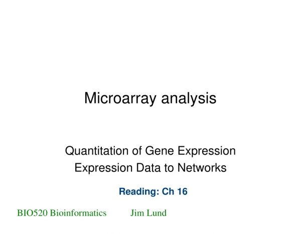 Microarray analysis