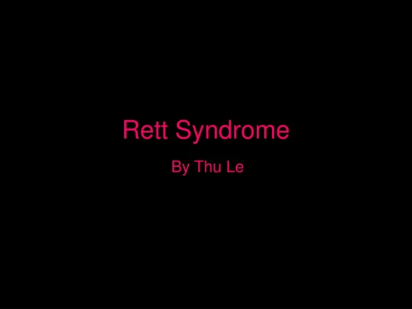 Rett Syndrome