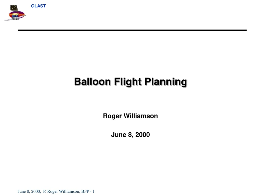 balloon flight planning