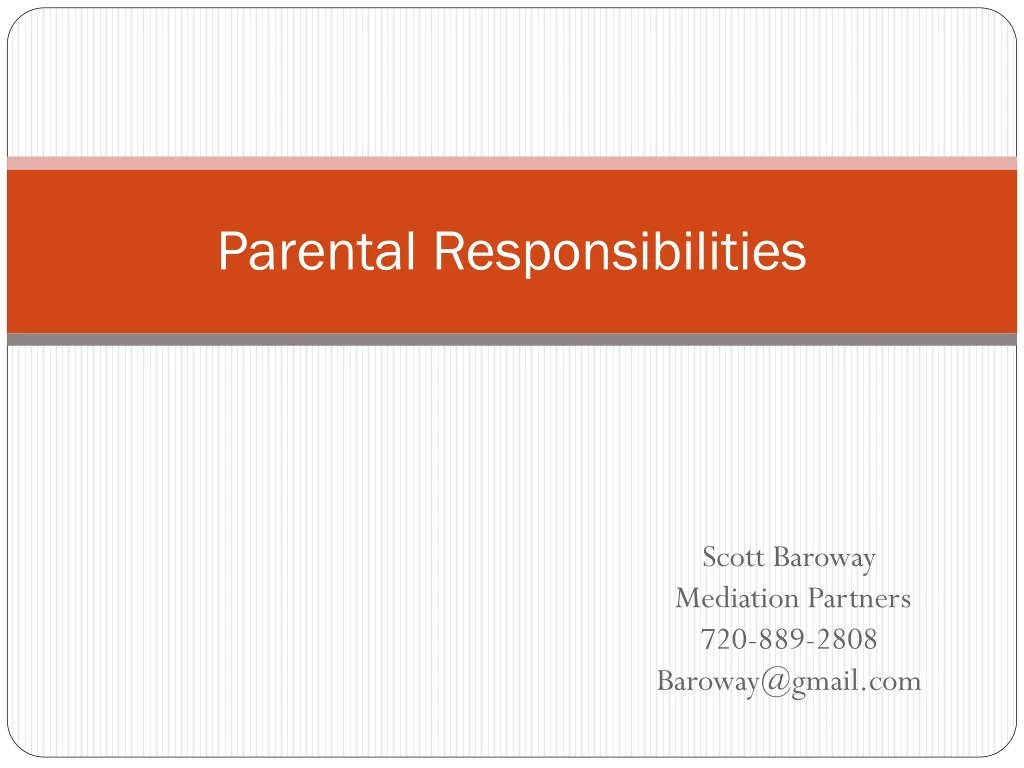 parental responsibilities