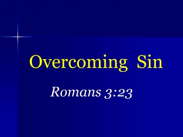 Overcoming  Sin