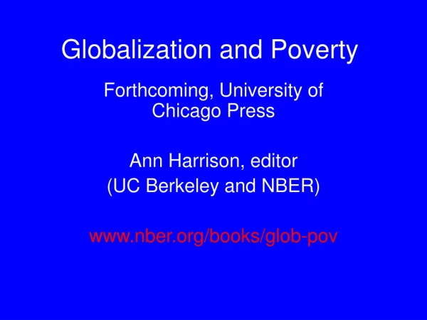 Globalization and Poverty