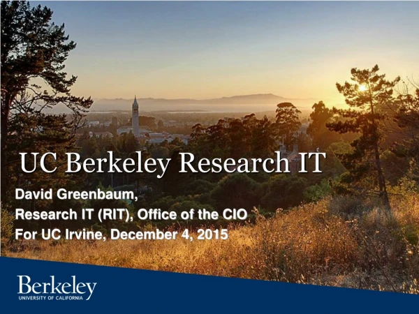 UC Berkeley Research IT