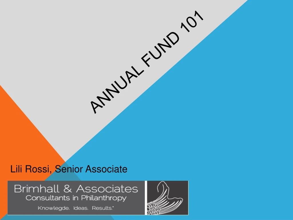 annual fund 101