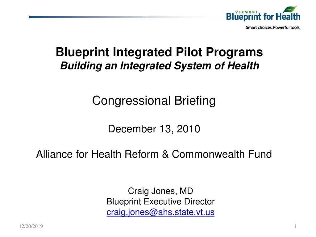 blueprint integrated pilot programs building