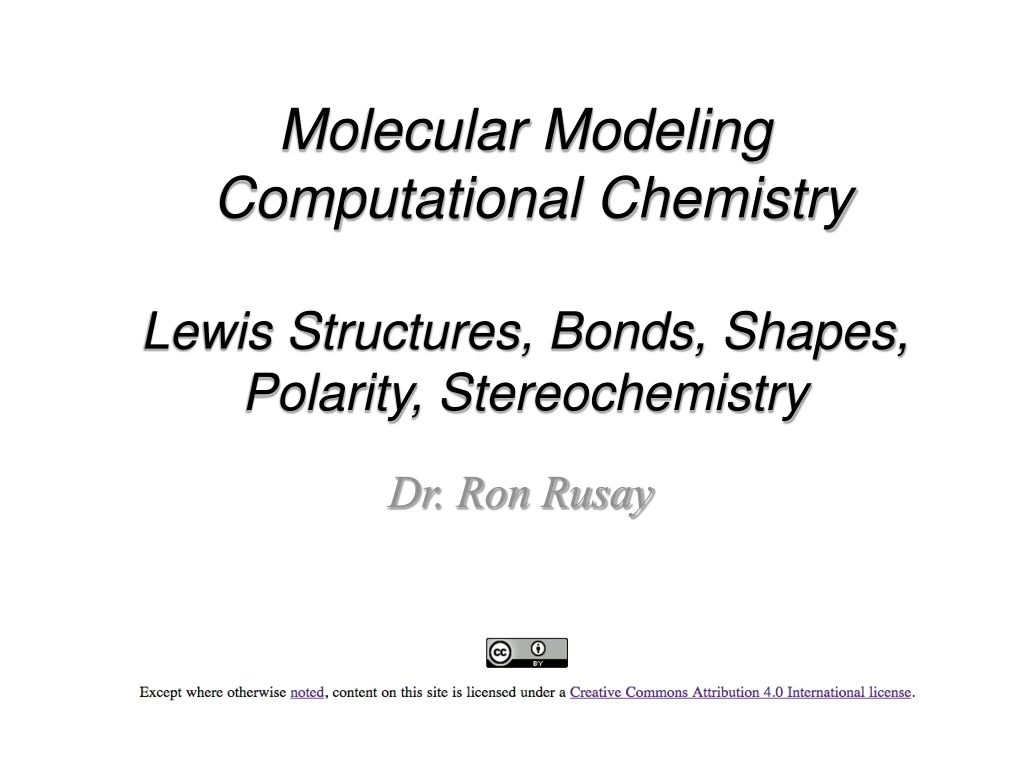 molecular modeling computational chemistry lewis