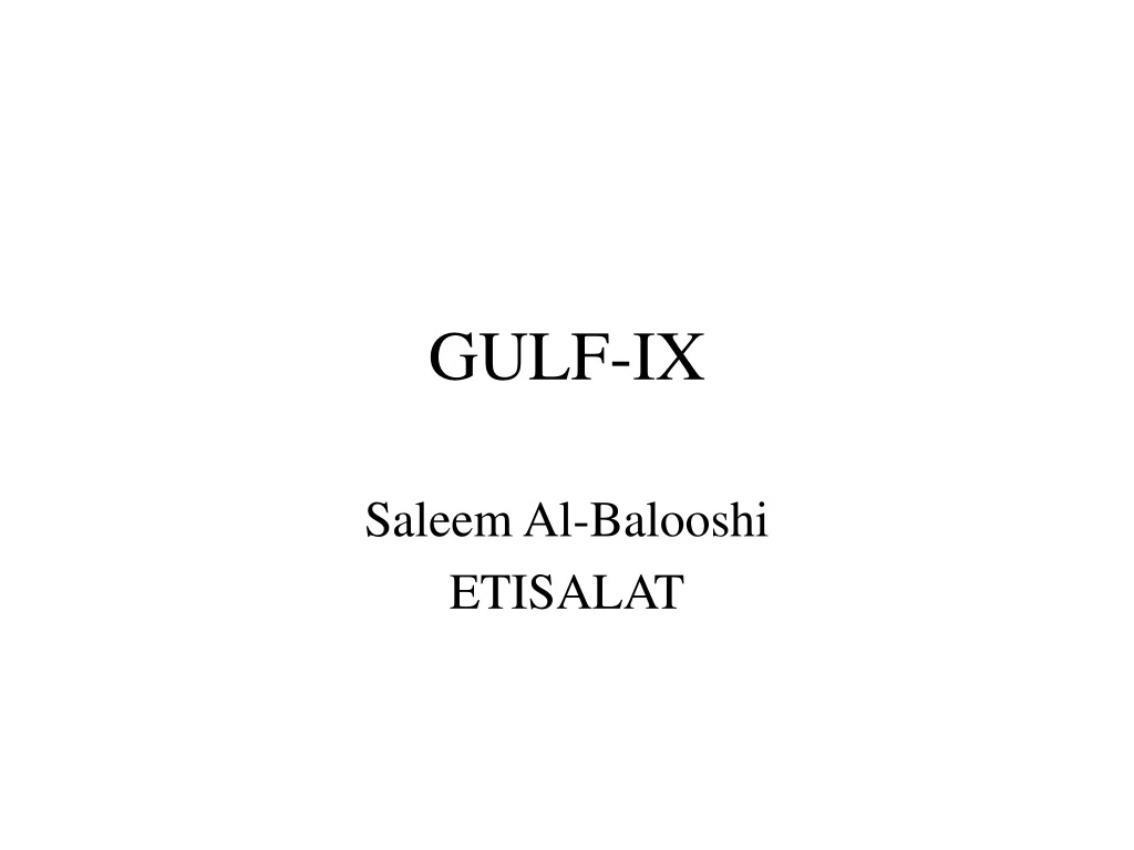 gulf ix