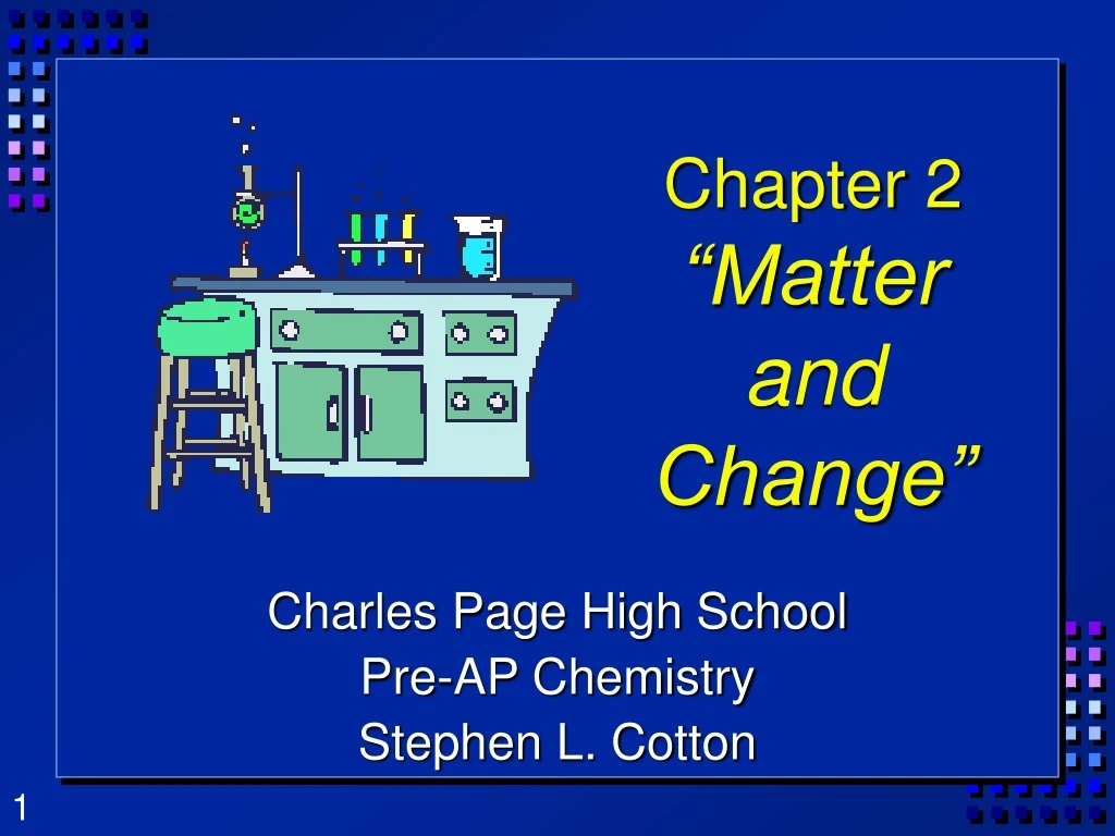 chapter 2 matter and change