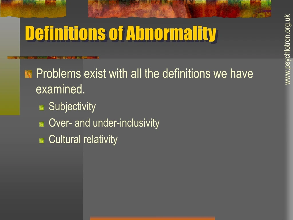 definitions of abnormality