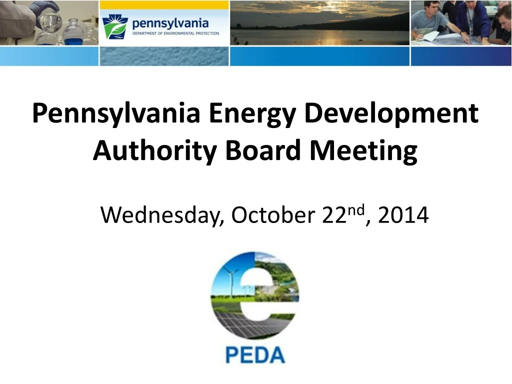 pennsylvania energy development authority board meeting