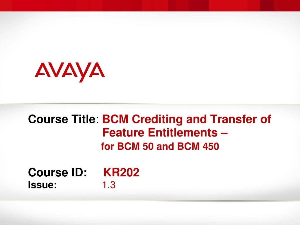 course title bcm crediting and transfer