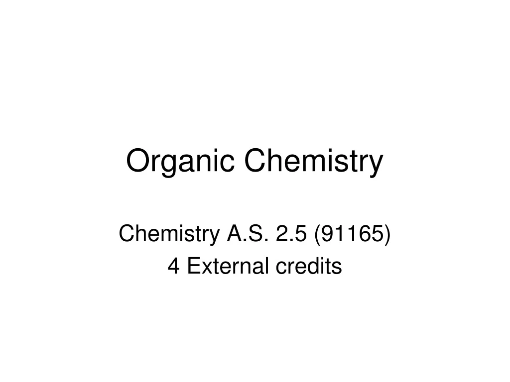 organic chemistry