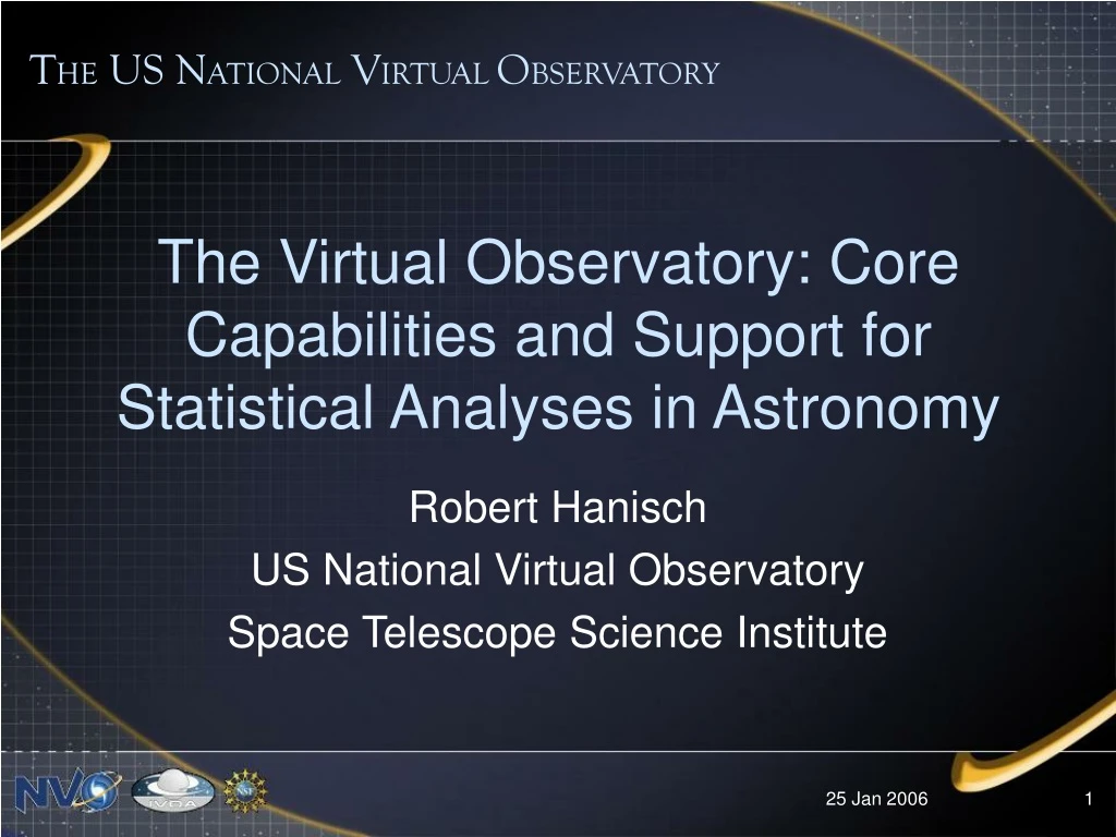 robert hanisch us national virtual observatory space telescope science institute