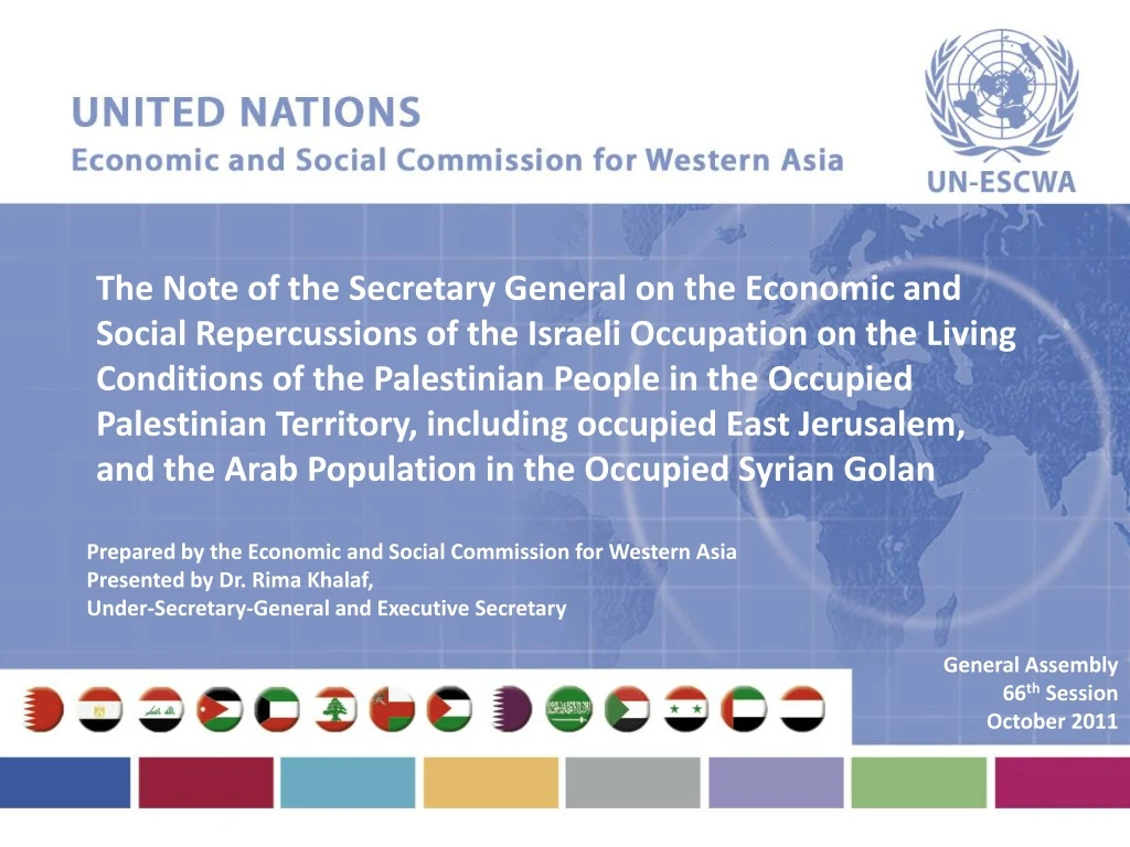 the note of the secretary general on the economic