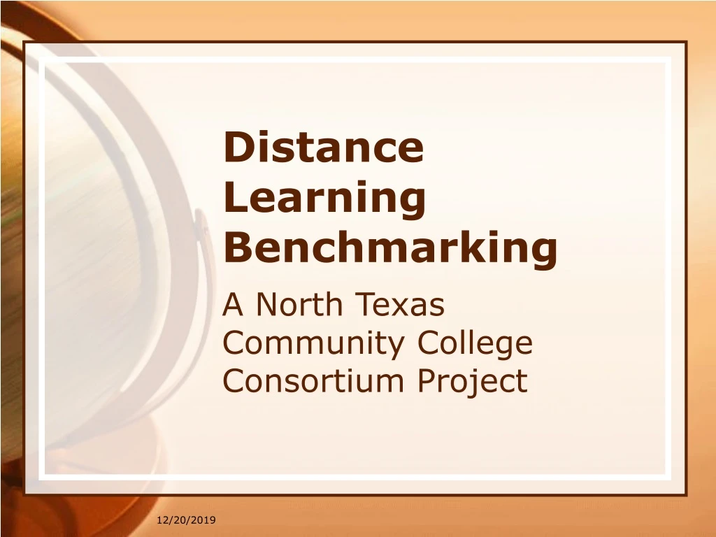 distance learning benchmarking