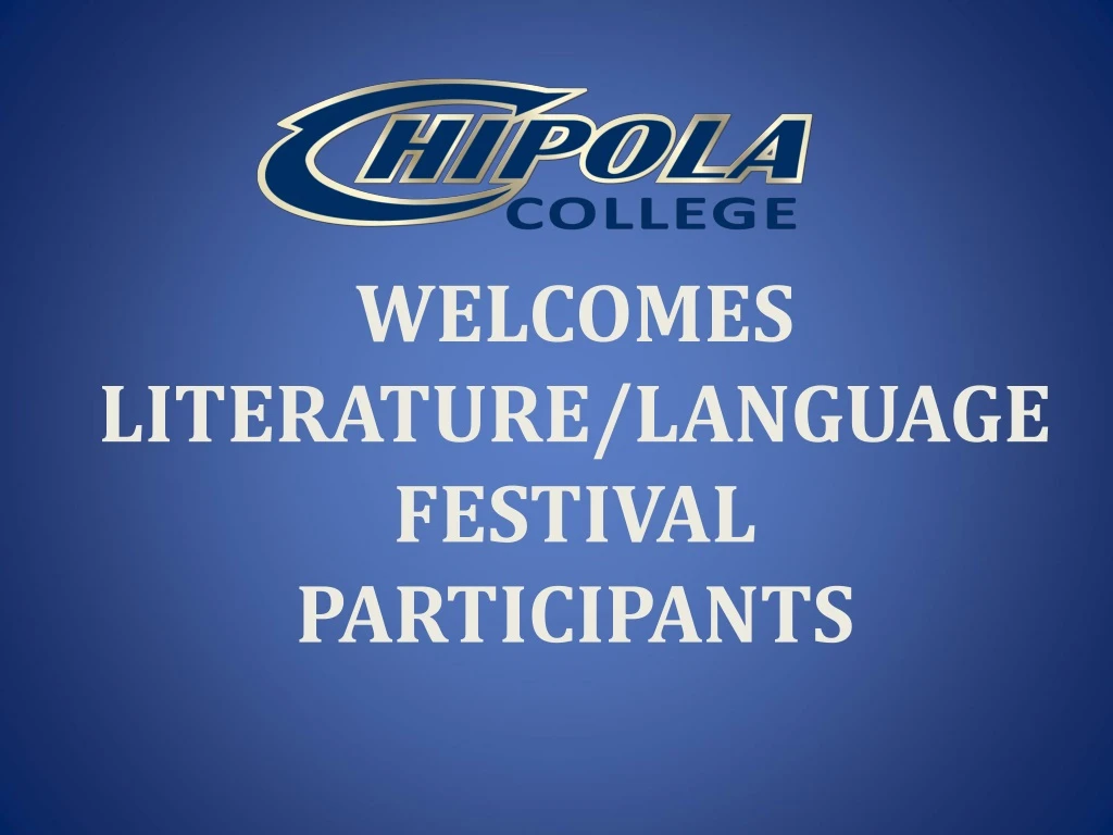 welcomes literature language festival participants