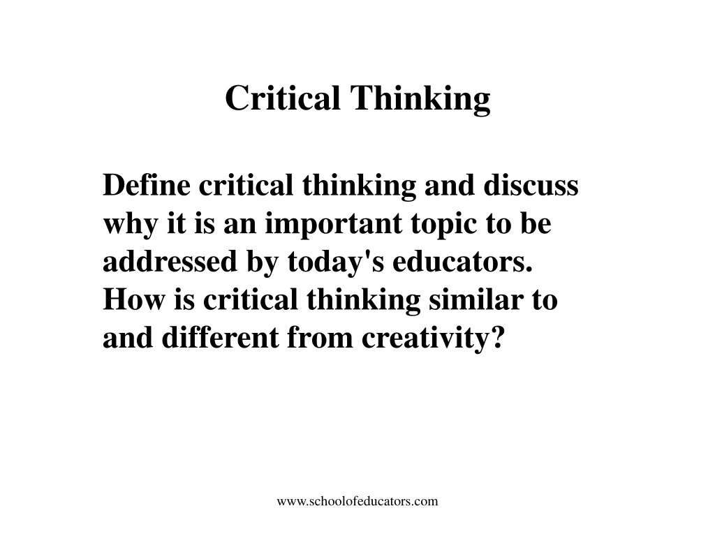 critical thinking