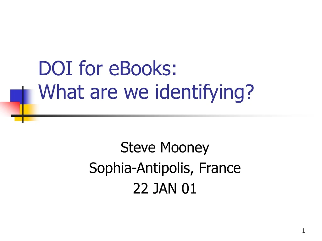 doi for ebooks what are we identifying
