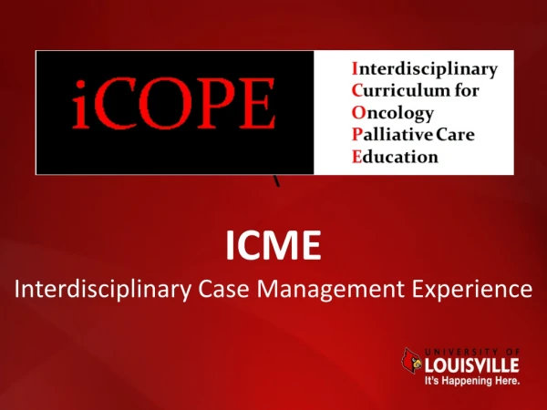 ICME Interdisciplinary Case Management Experience