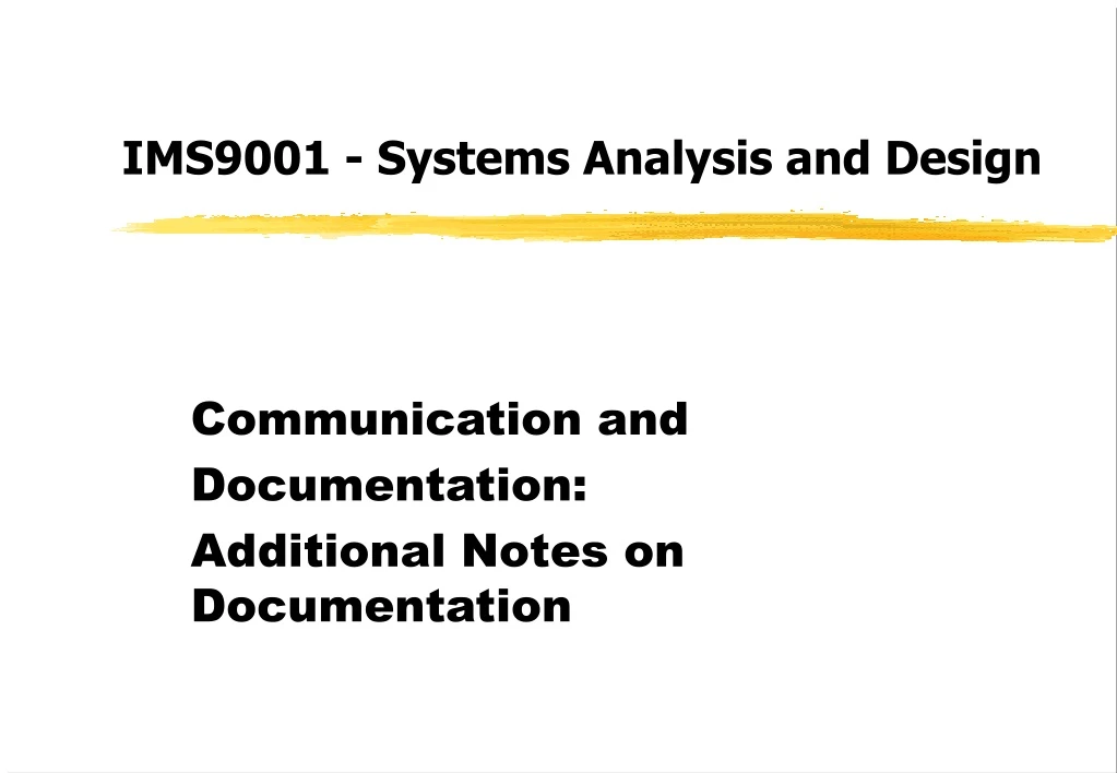 ims9001 systems analysis and design