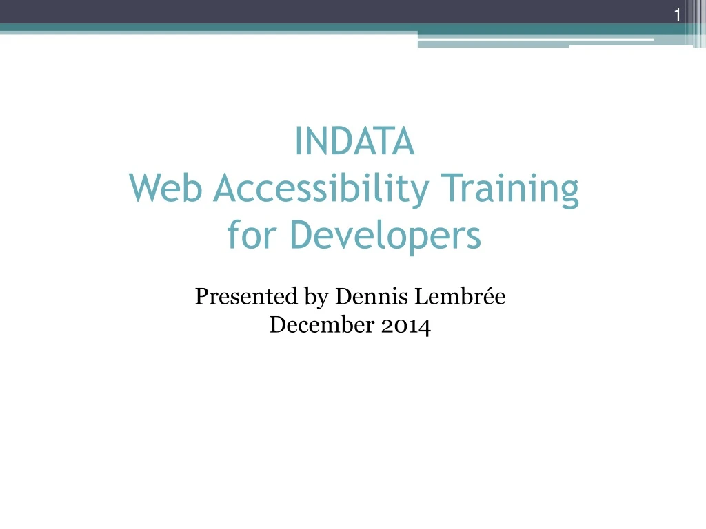 indata web accessibility training for developers