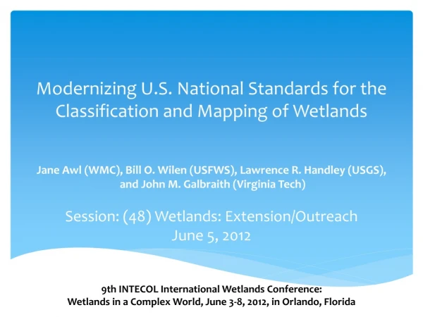 Status of the NSDI Wetlands Layer