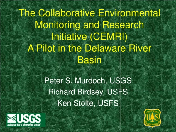 Peter S. Murdoch, USGS Richard Birdsey, USFS Ken Stolte, USFS