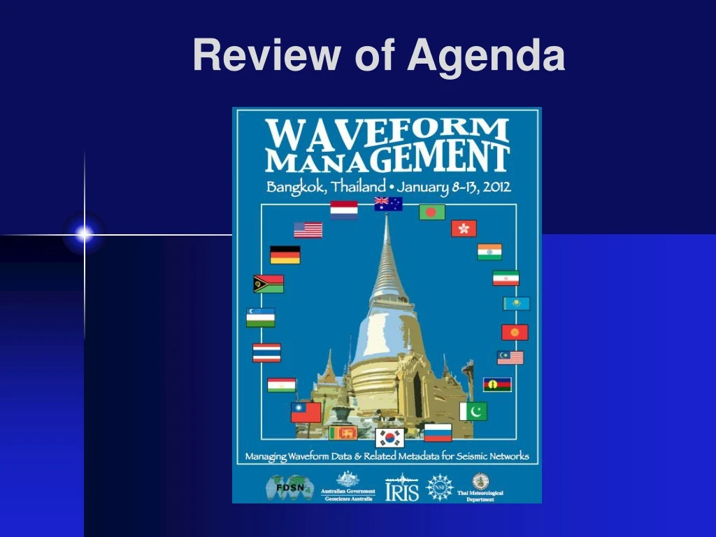 review of agenda