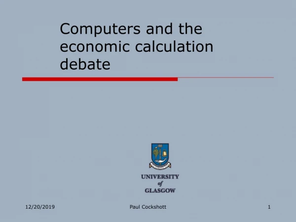 Computers and the economic calculation debate