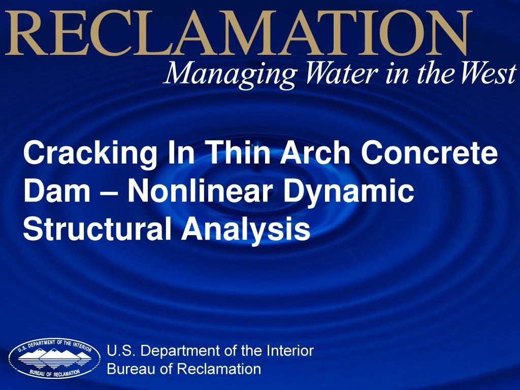 cracking in thin arch concrete dam nonlinear