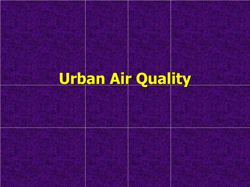urban air quality