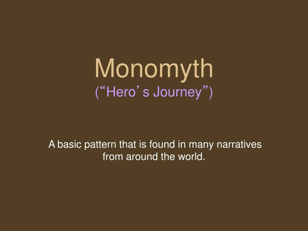 monomyth hero s journey