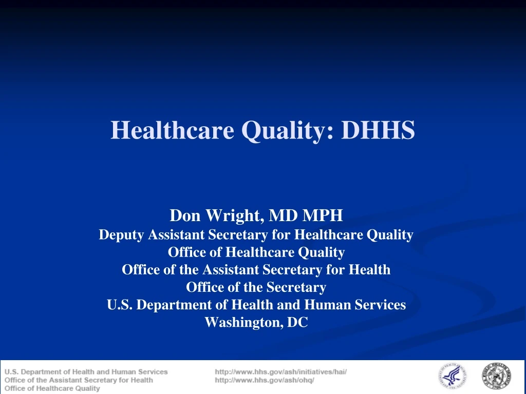 healthcare quality dhhs