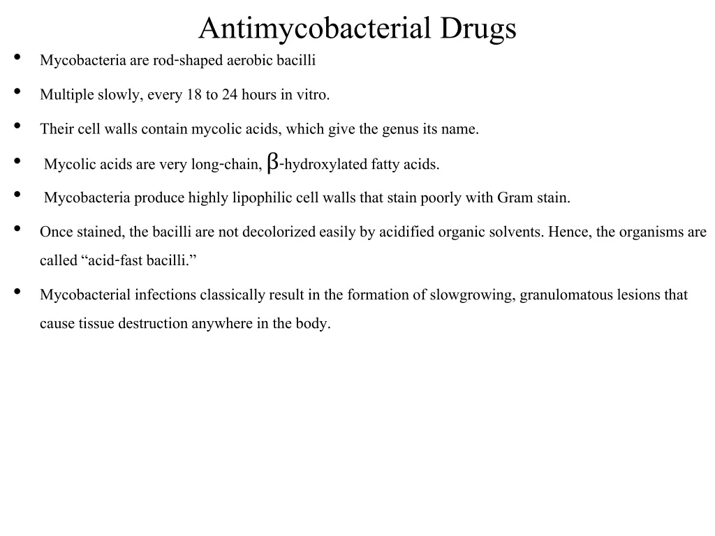 antimycobacterial drugs