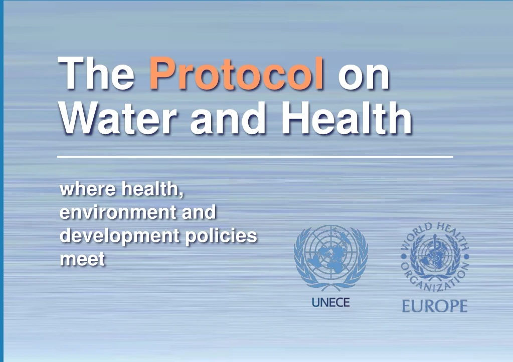 the protocol on water and health