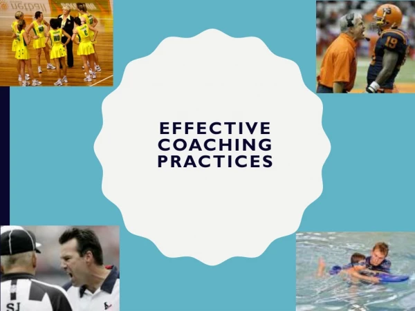 Effective coaching practices
