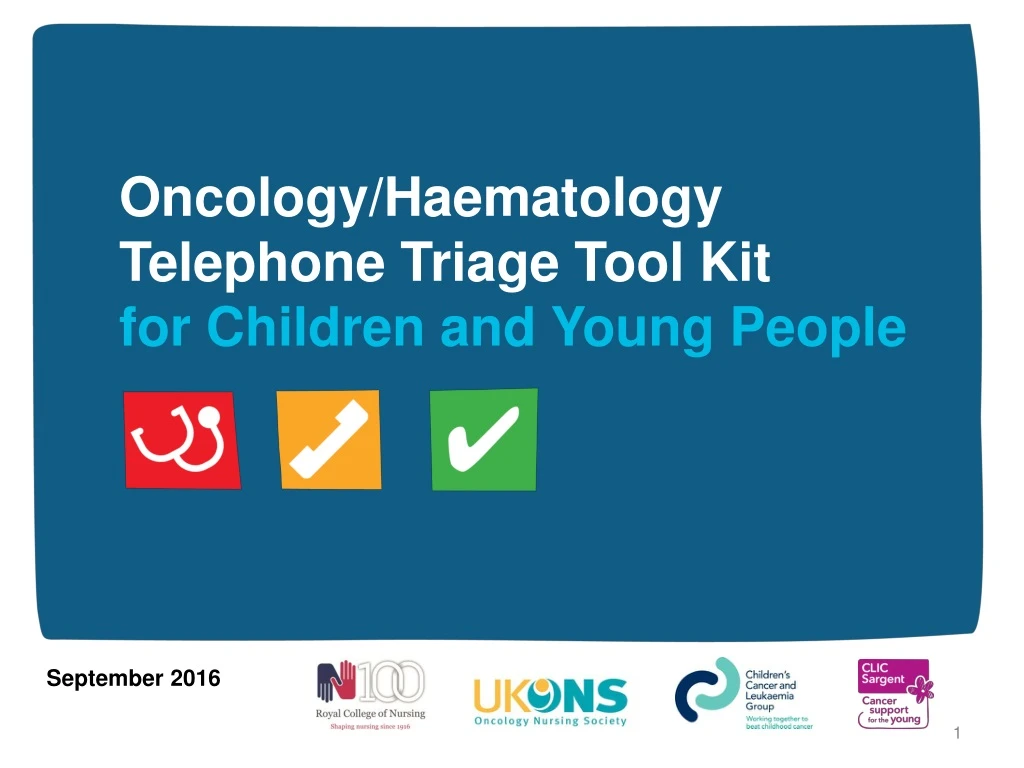 oncology haematology telephone triage tool