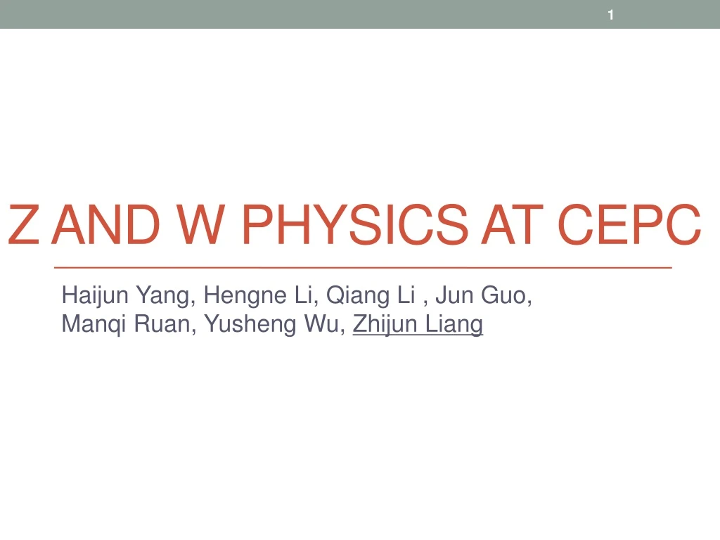 z and w physics at cepc