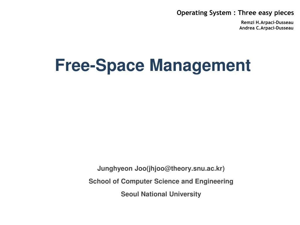free space management