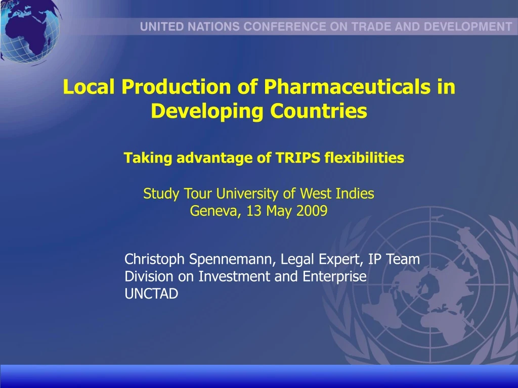 local production of pharmaceuticals in developing