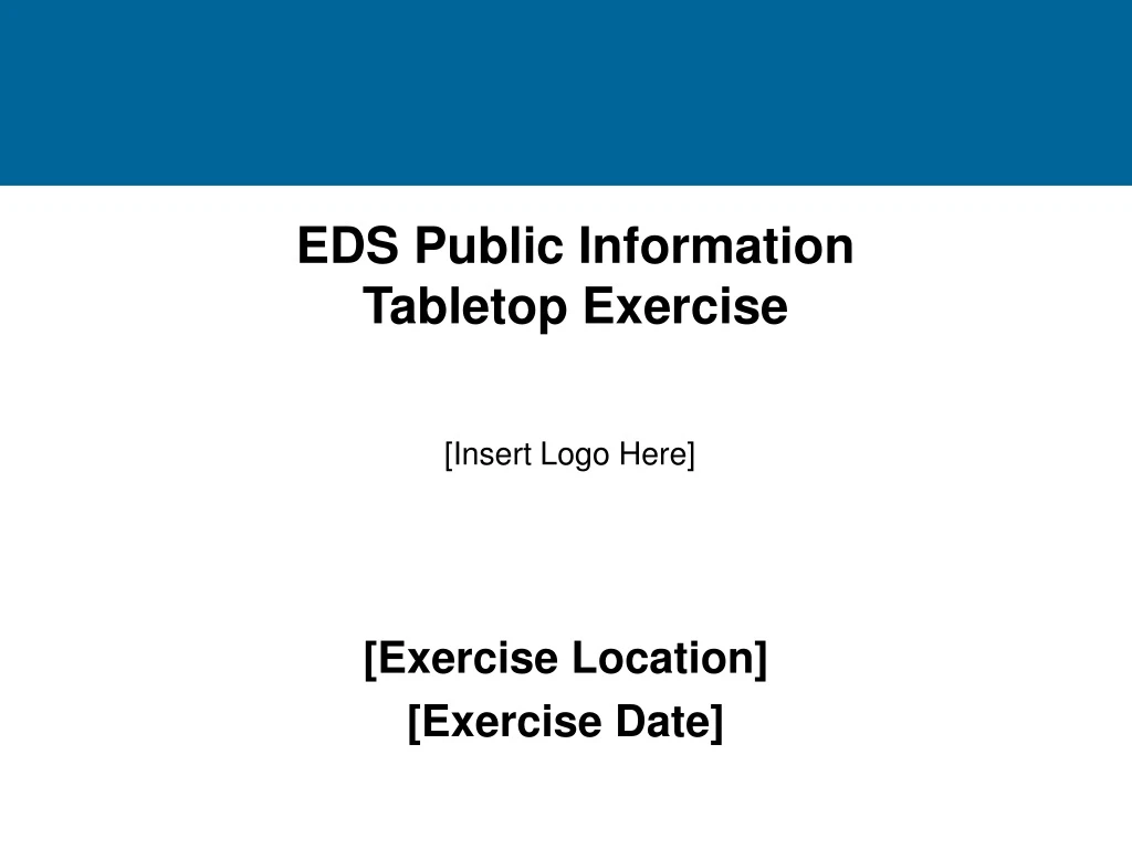 eds public information tabletop exercise