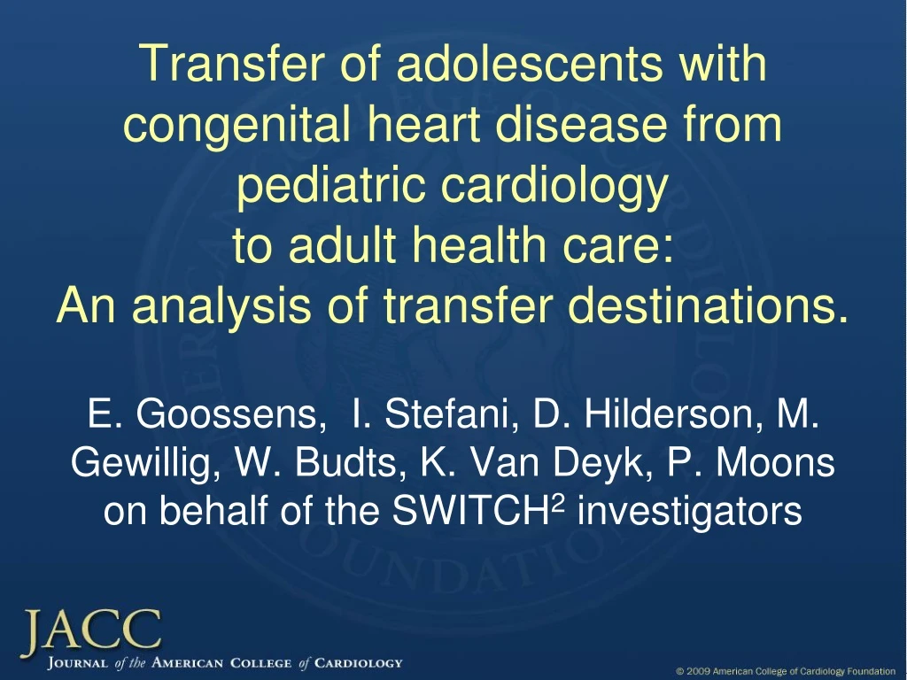 transfer of adolescents with congenital heart
