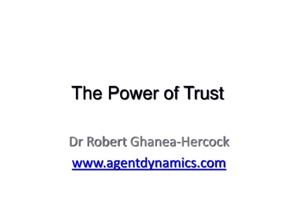 The Power of Trust