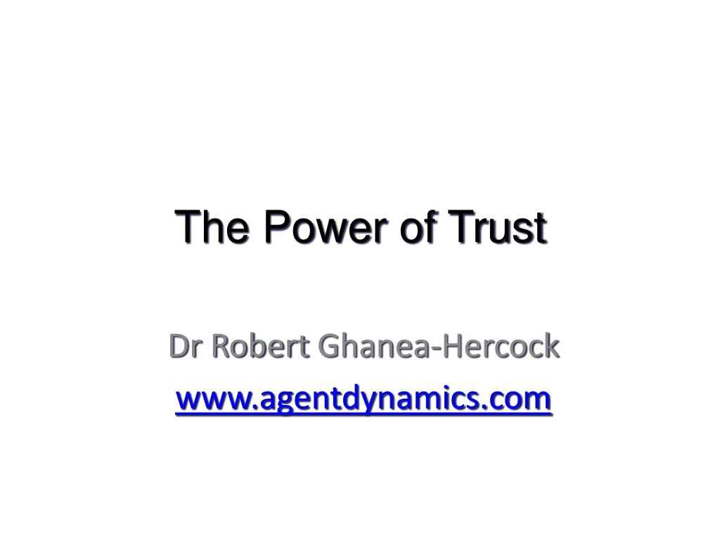 the power of trust